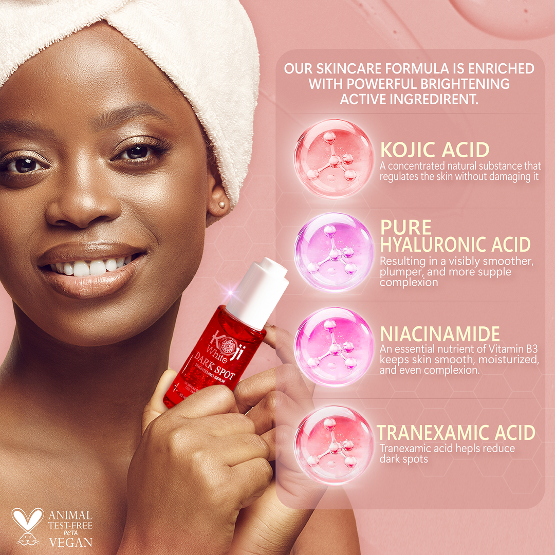 koji white dark spot brightening serum with x8 pure hyaluronic acid from korean,skin care product 1 fl oz koji white dark spot brightening serum with x8 pure hyaluronic acid from korean,skin care product 1 fl oz