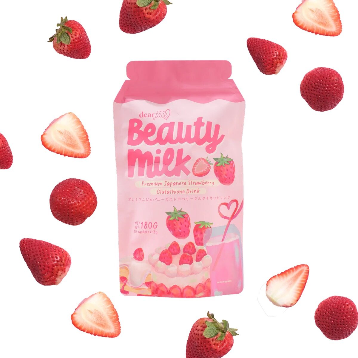 beauty milk strawberry beauty milk strawberry