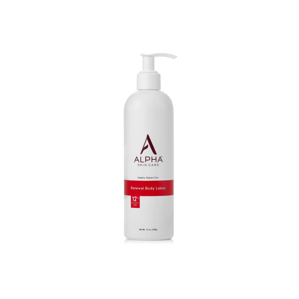 Home alpha skin care revitalizing body lotion with 12% glycolic acid