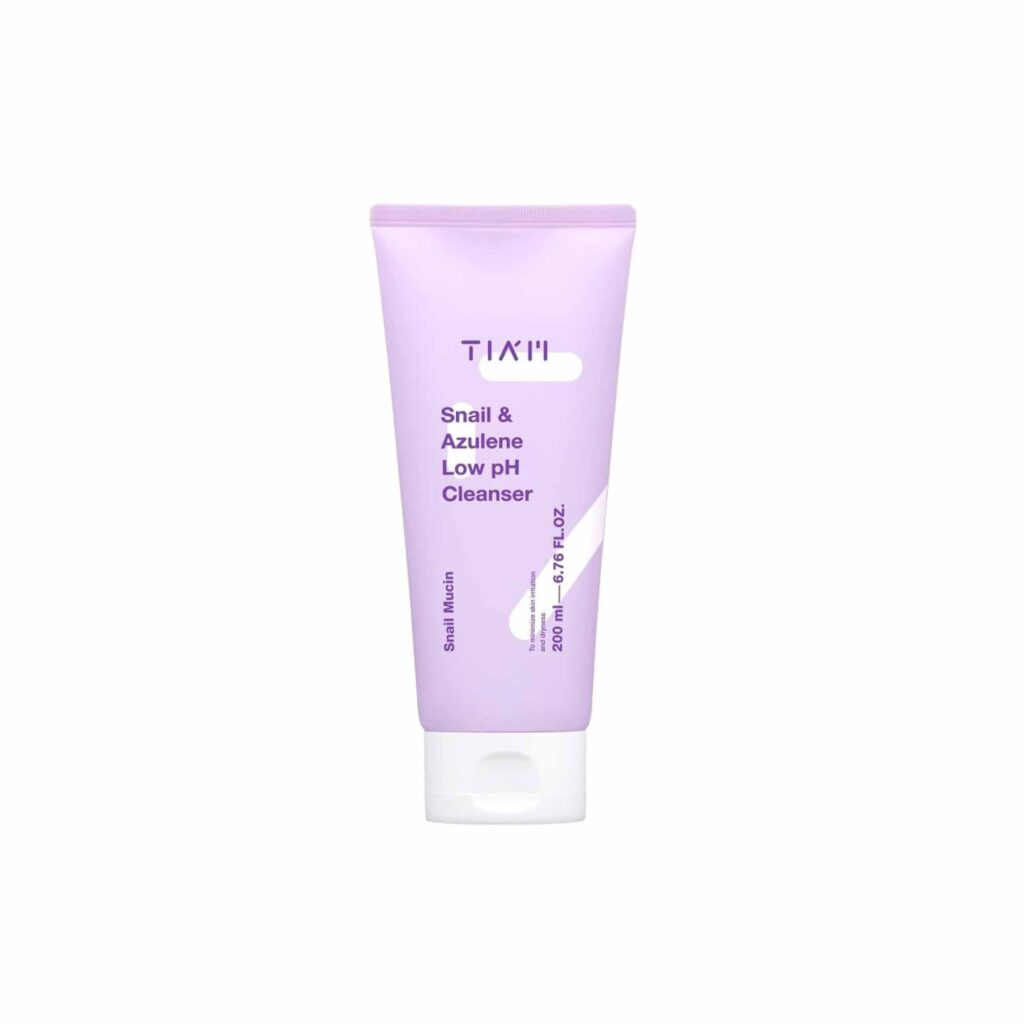 tiam snail & azulene low ph gel facial cleanser, 6.76 fl.oz