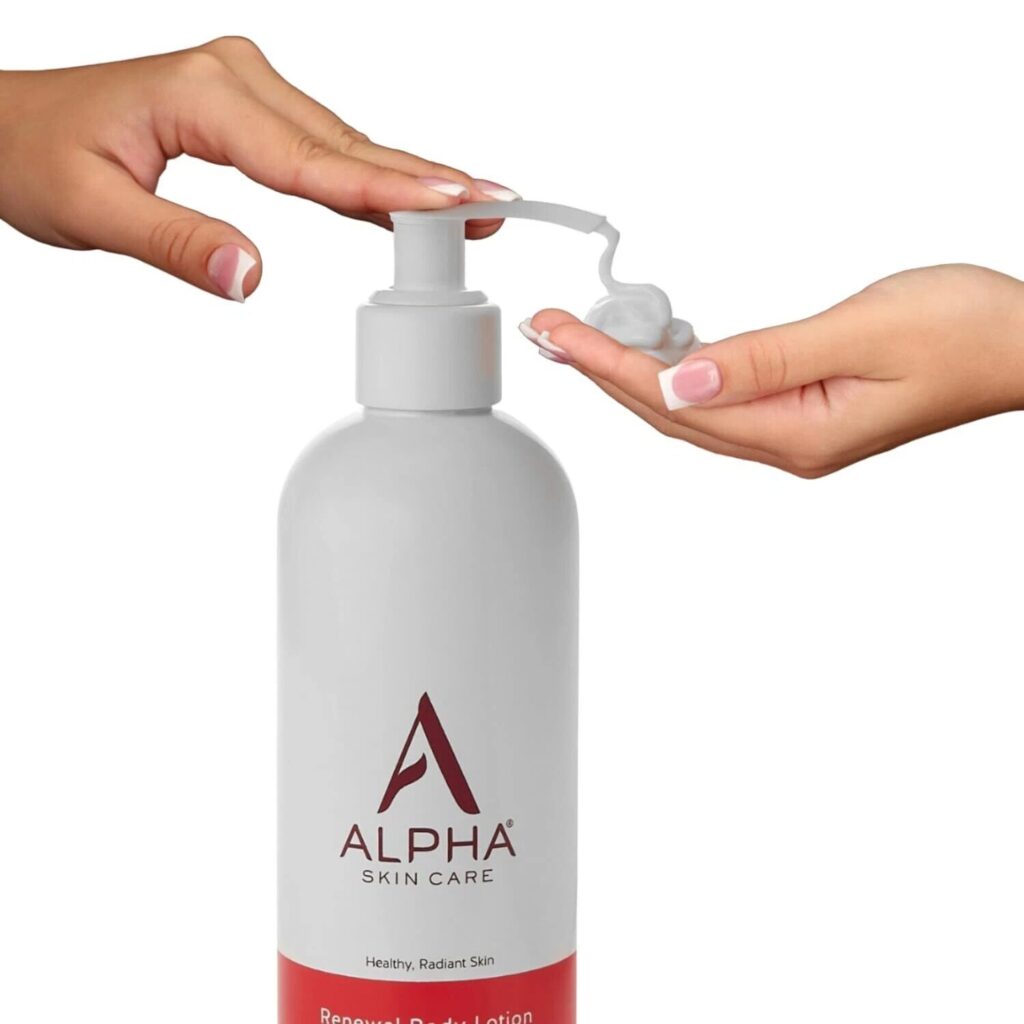Home alpha skin care revitalizing body lotion with 12% glycolic acid