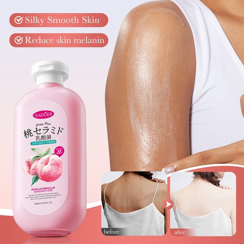 moisturizing lotion body care cream peach lactic acid bacteria whitening body lotion for dark skin