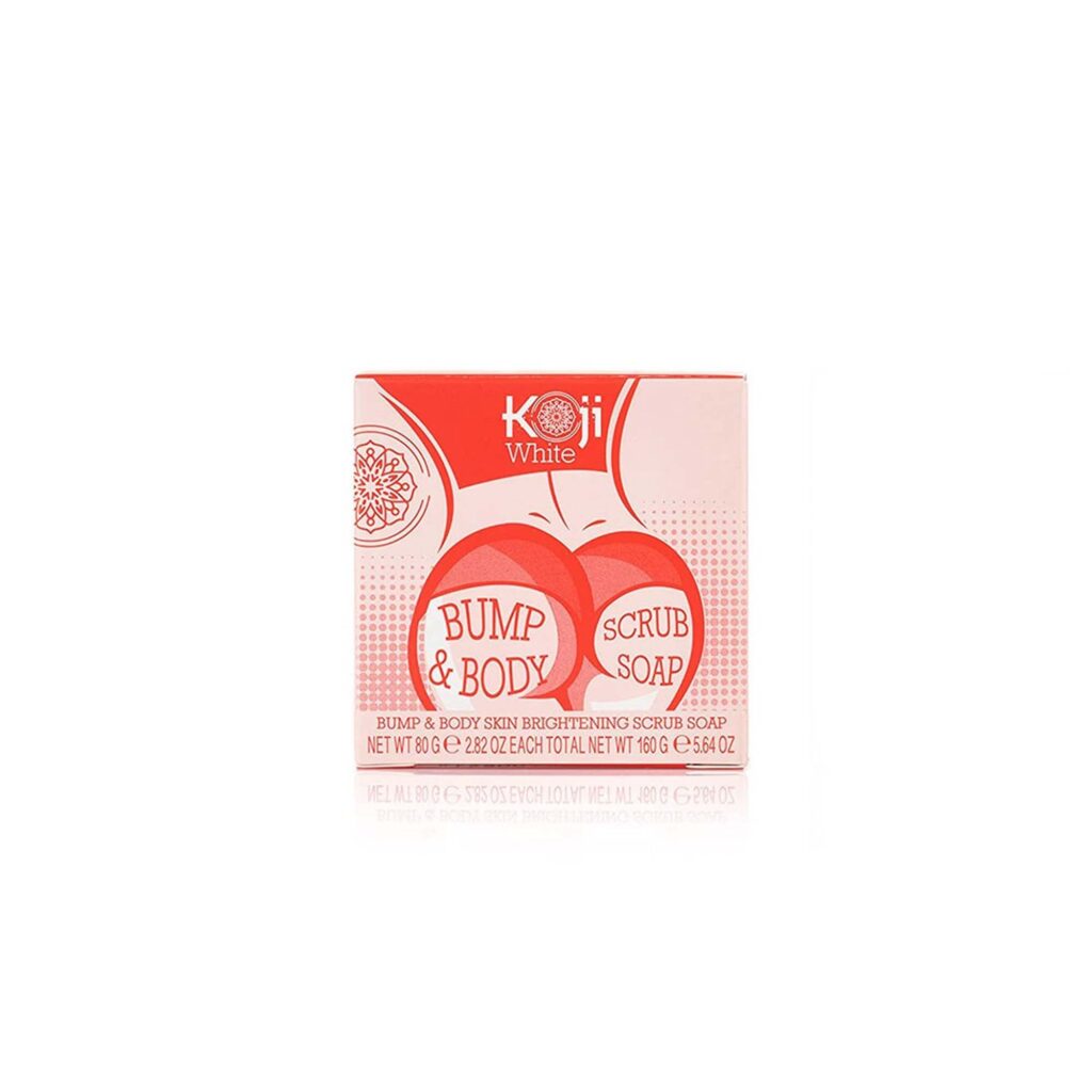 Home koji white kojic acid bump eraser body scrub soap (2 bars)