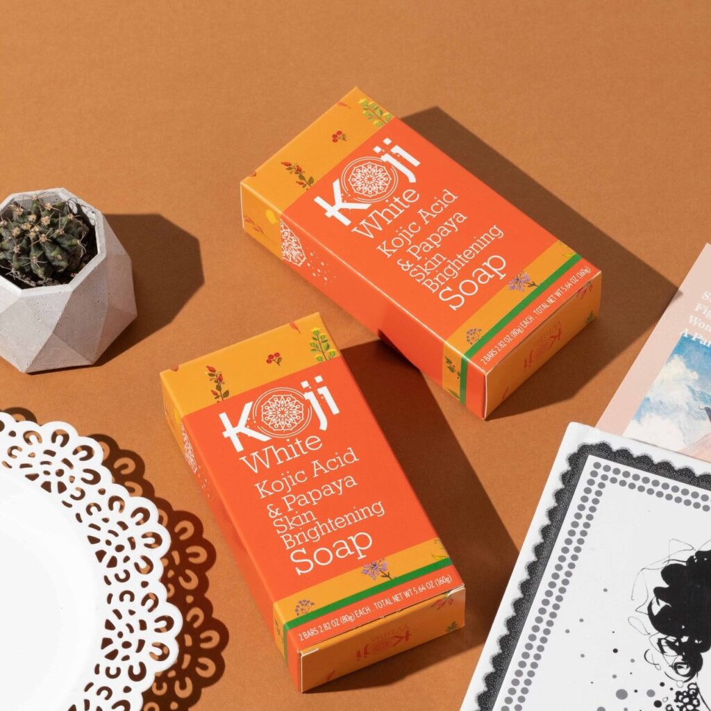 Home kojic acid & papaya skin brightening soap (2 bars)