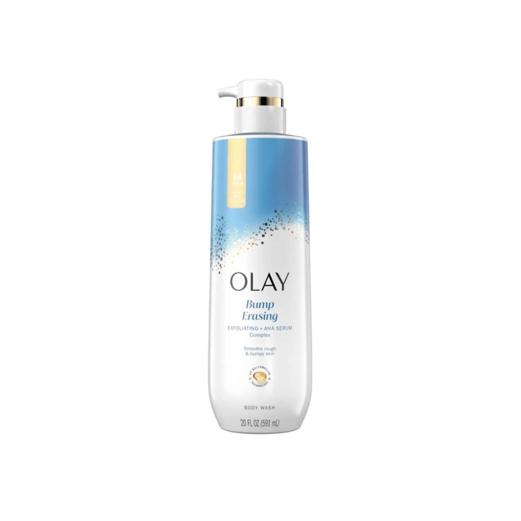 olay bump erasing exfoliating body wash with aha serum complex – 20 fl oz