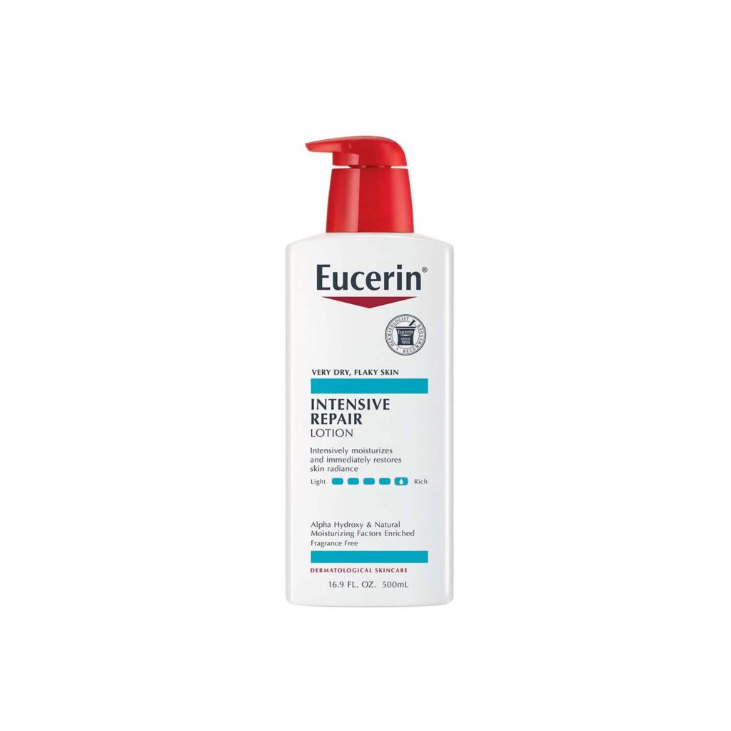 eucerin intensive repair body lotion, lotion for very dry skin, 16.9 fl oz