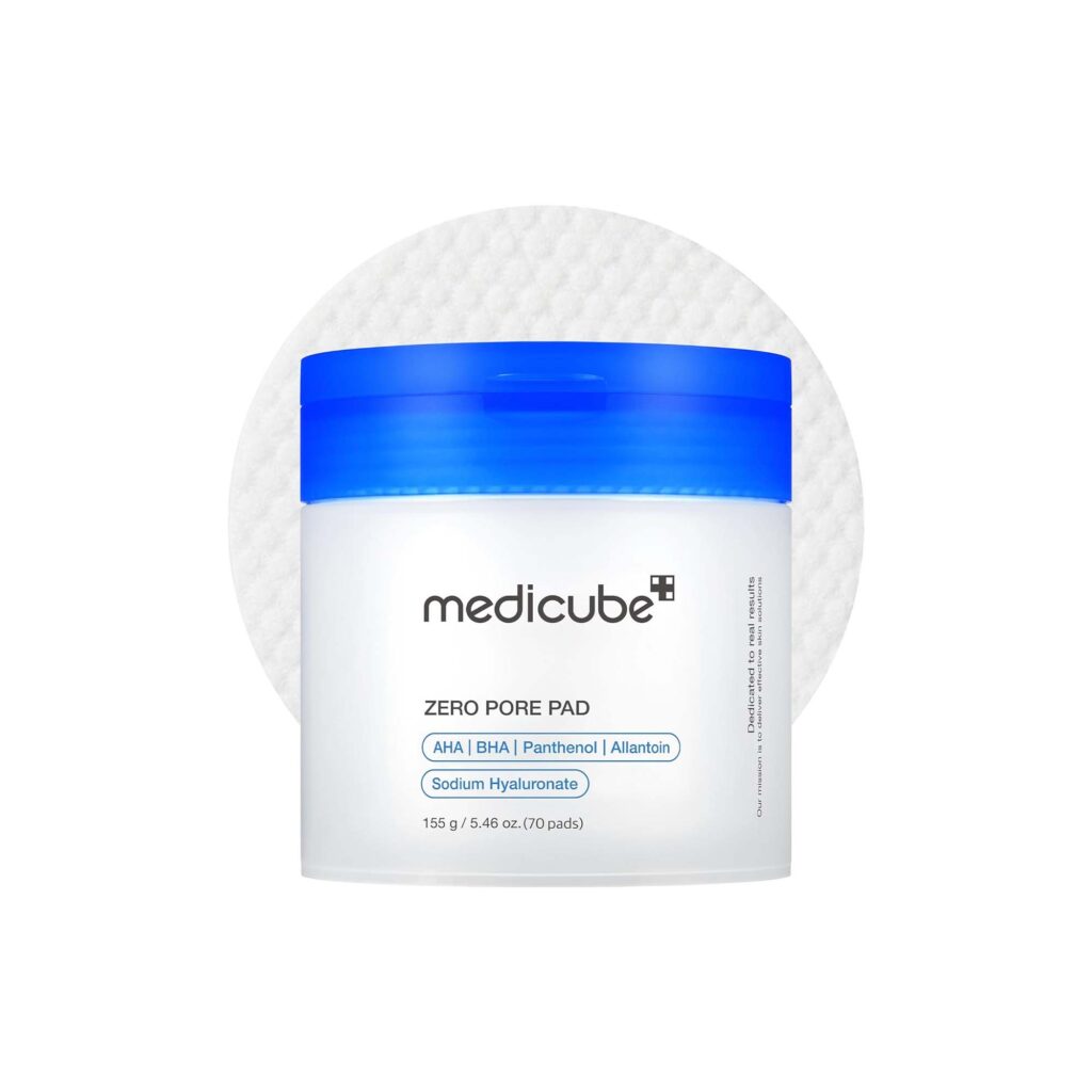 medicube lactic acid zero pore pads dual textured exfoliating toner pads