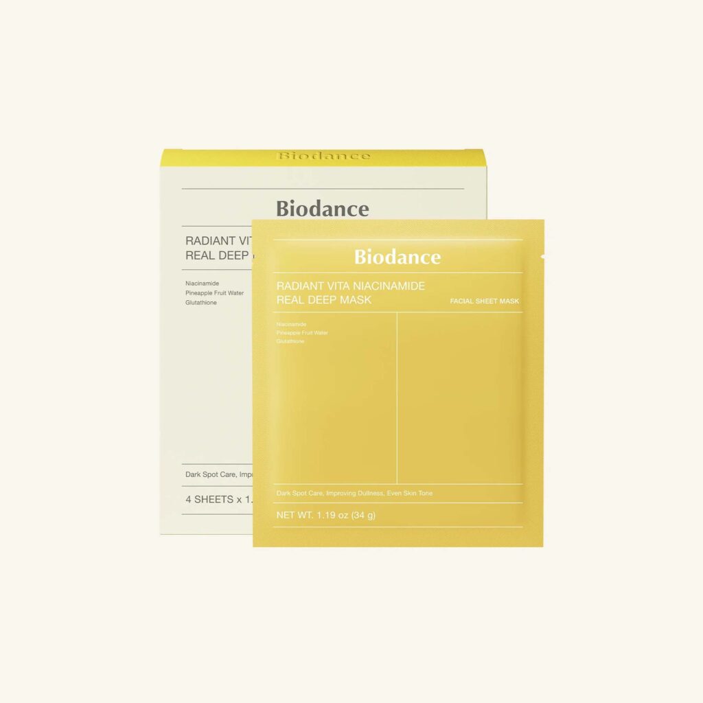 radiant vita niacinamide real deep mask