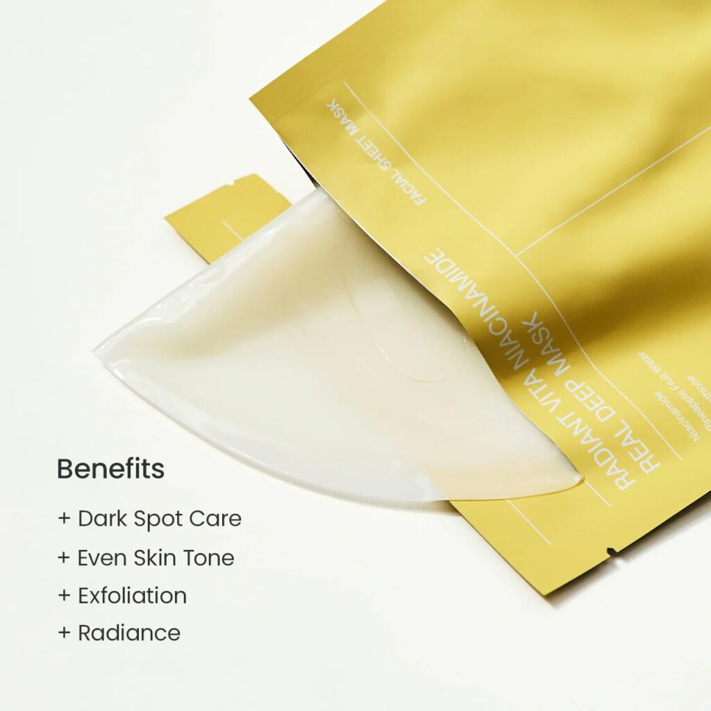 radiant vita niacinamide real deep mask