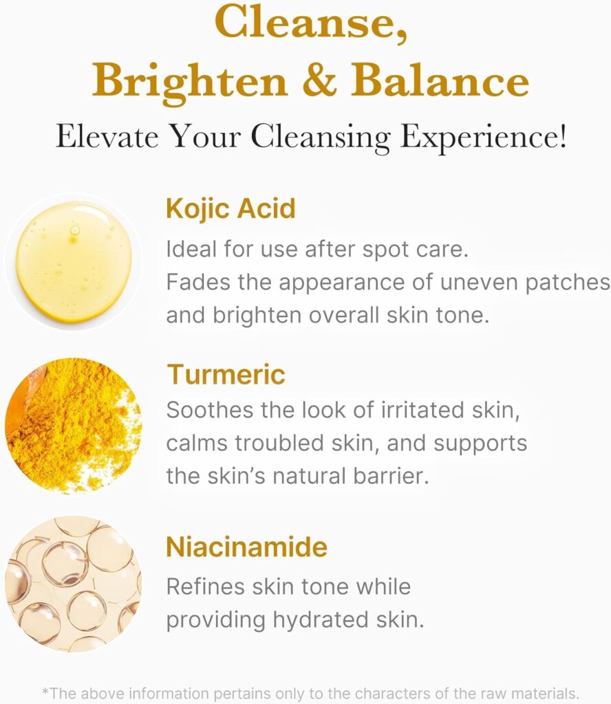 medicube kojic acid turmeric toning cleanser 120g | brightening face cleanser