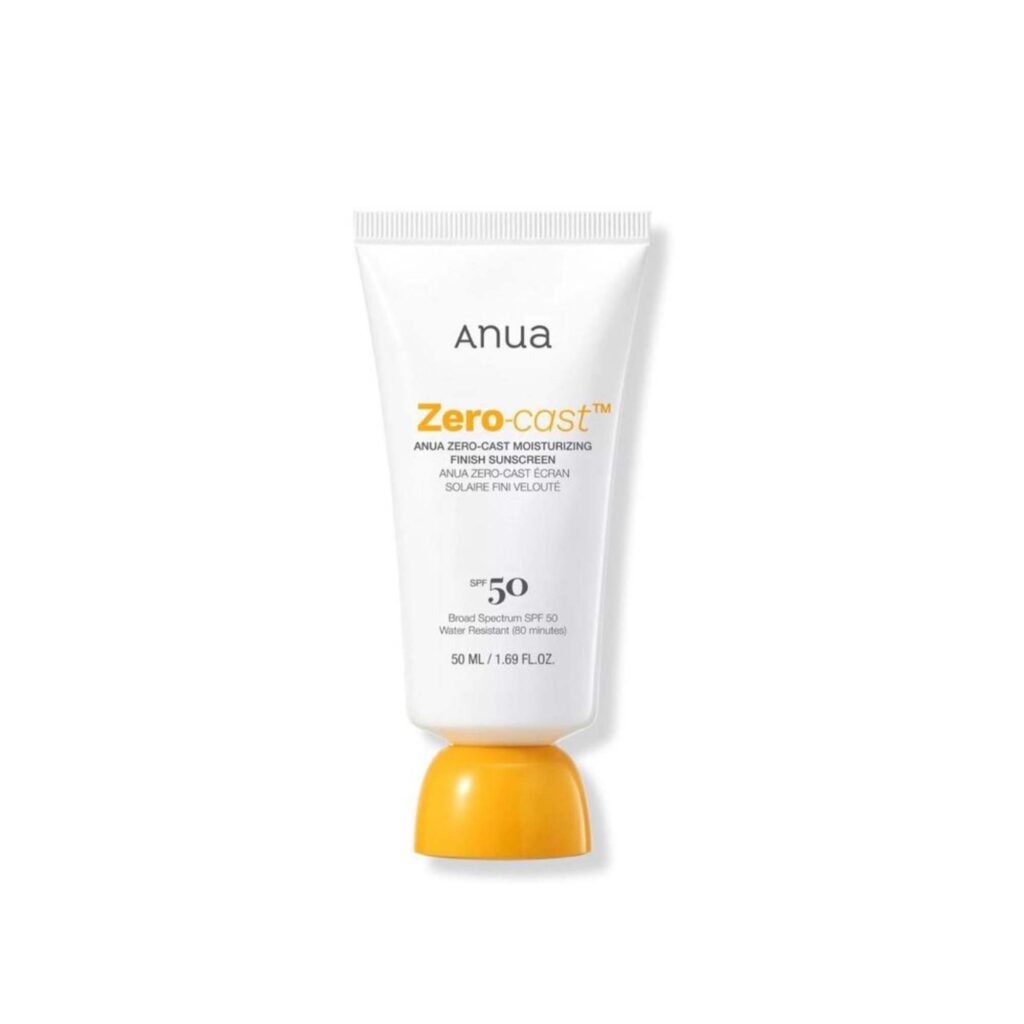 anua zero cast moisturizing finish sunscreen ml
